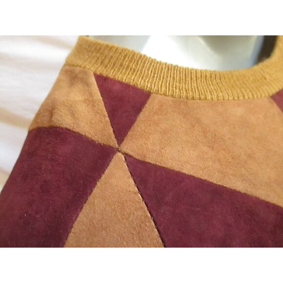 Vintage Men's 1970's Suede Pullover Sweater Shirt XL/2XL Indy Mod Leather Rarest - Picture 4 of 8